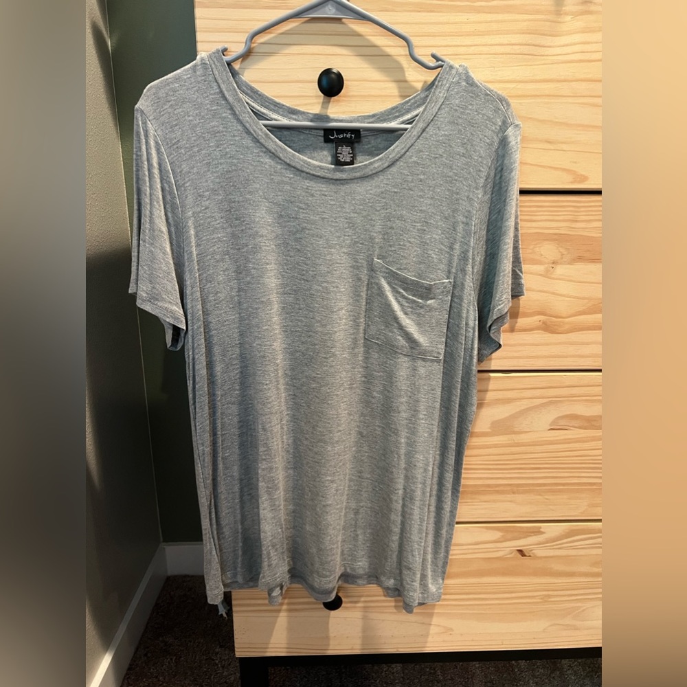 Super Soft Grey Pocket Tee
